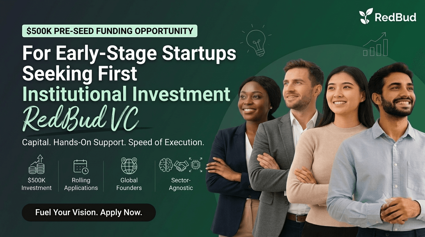 $500K Pre-Seed Funding Opportunity for Founder-First Tech Startups